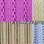 Ажурные дорожки спицами — простые ажурные схемы Французская резинка для оригинальных шарфов